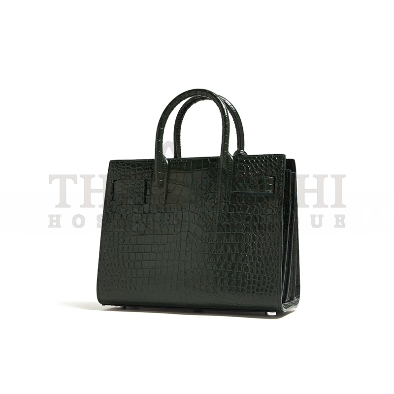 Y51 BABY SAC DE JOUR CROC EMBOSSED DARK GREEN 392035DND1N3045 (22*18*10.5cm) Master Quality